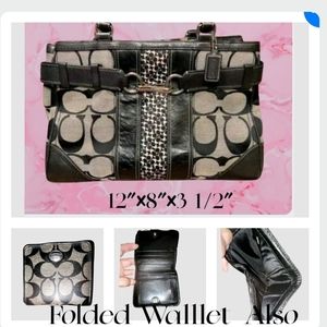 Coach sig satchel W/wallet